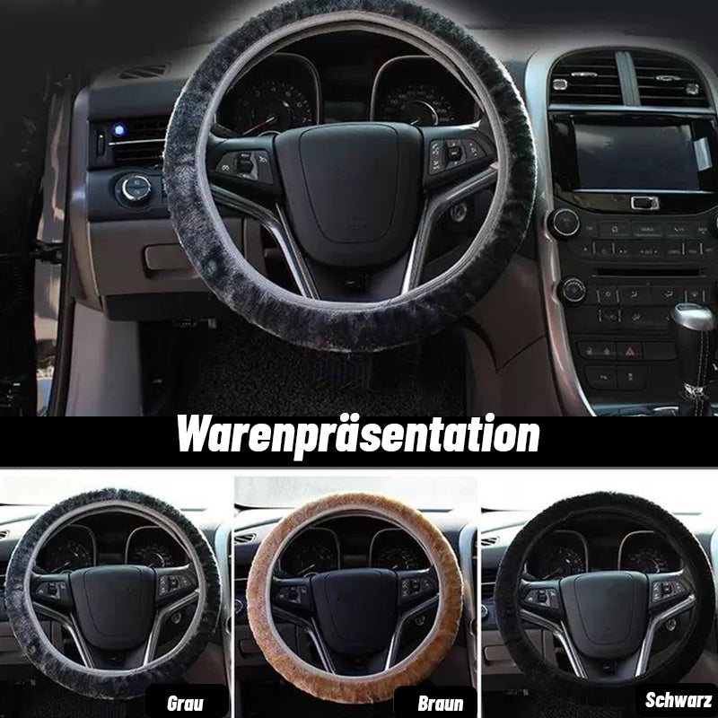 Gummifreier, Elastischer Plüsch-Lenkradbezug/Elastic steering wheel cover without inner ring