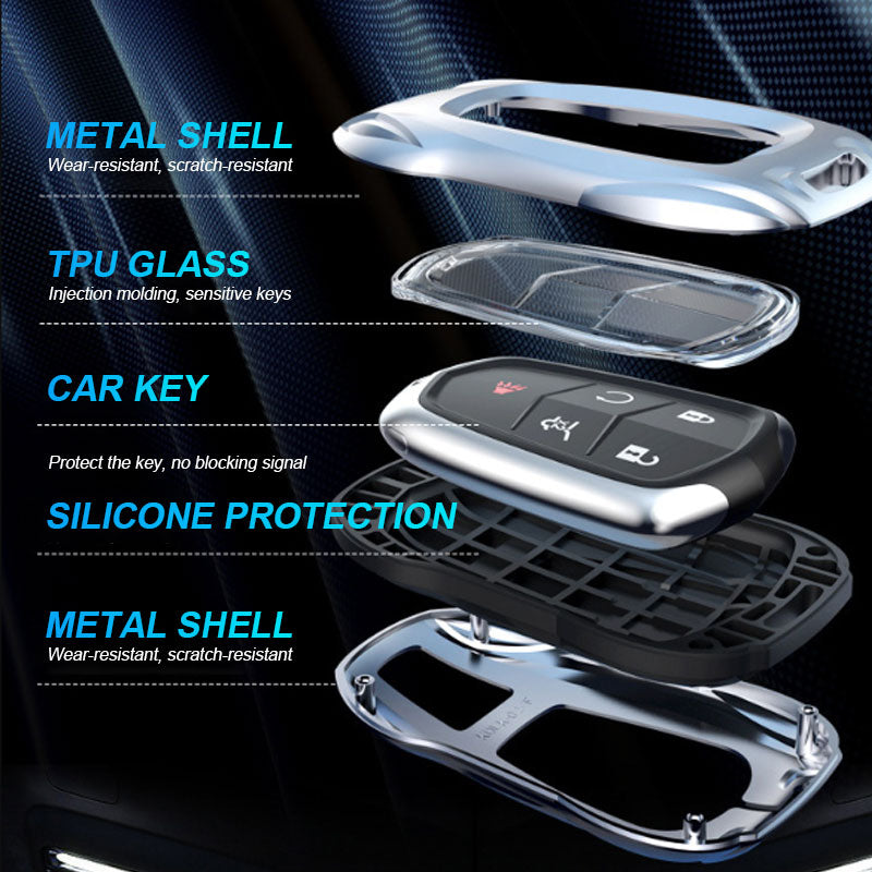 For Cadillac Car Metal Sports Car Key Case