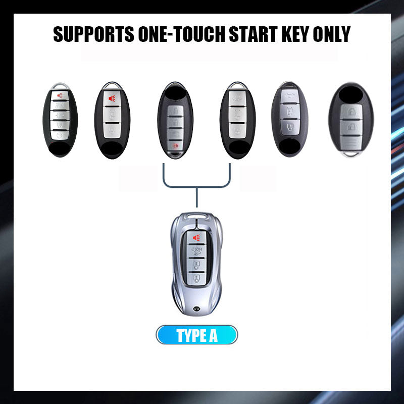 For Nissan Car Metal Sports Car Key Case
