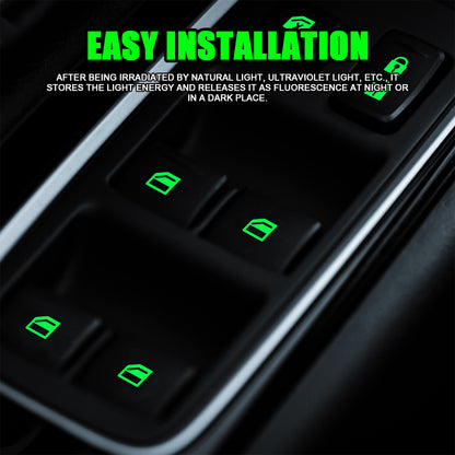 Glow-in-the-Dark Car Window Switch Button Sticker（2 pcs）