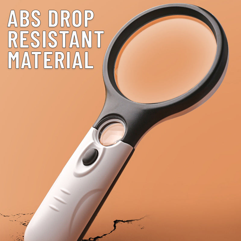 Double Lens Led Light Racket Magnifying Glass