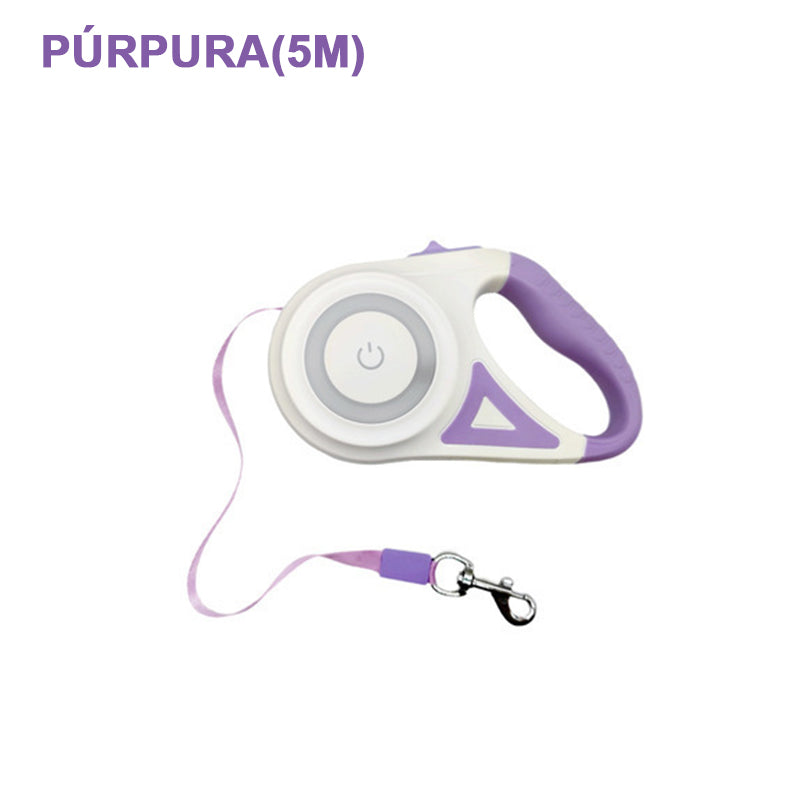 Correa retráctil automática para mascotas LED/Illuminated automatic retractable dog leash