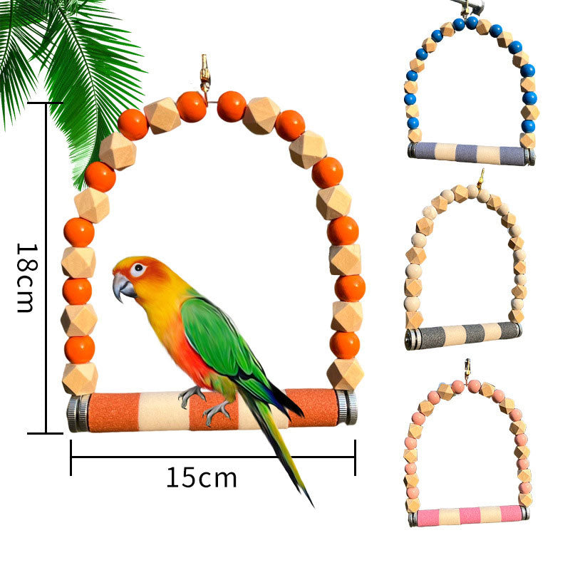 Parrot Chewing Standing Hanging Swing Toy