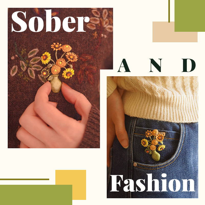 Sunflower Brooch