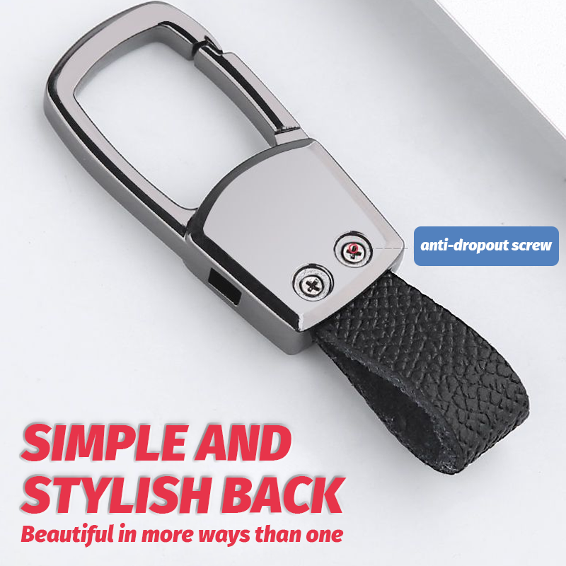 Metal Leather Keychain