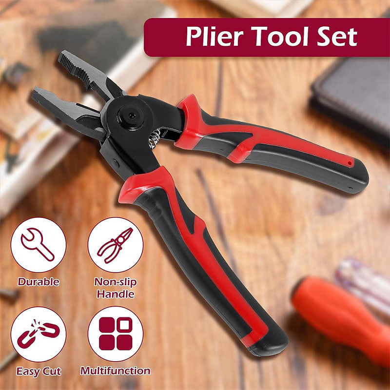 Five-In-One Multi-Functional Interchangeable Head Pliers For Wire Stripping