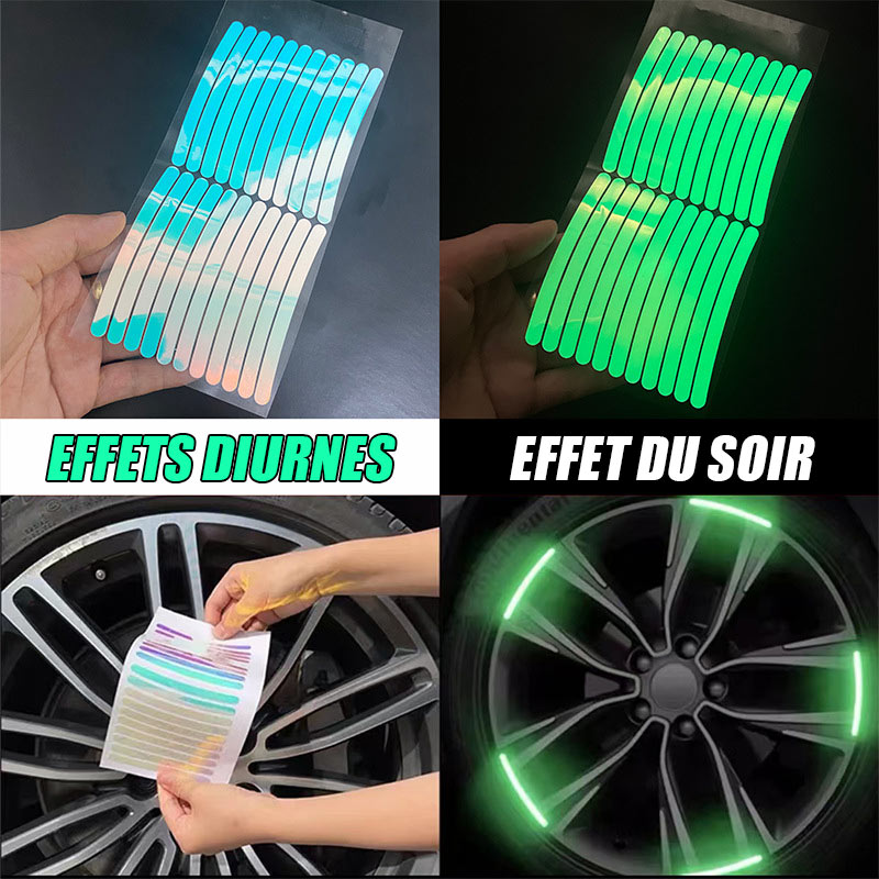Autocollants Réfléchissants Pour Roues De Voiture/Car wheel hub laser sticker
