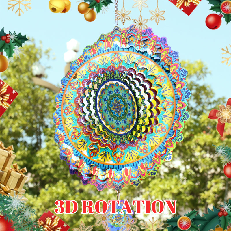 3D Rotating Colorful Wind Chimes