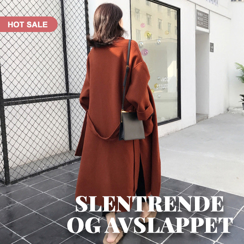 Ny høst og vinter løs lang vindjakke/Winter loose long windbreaker