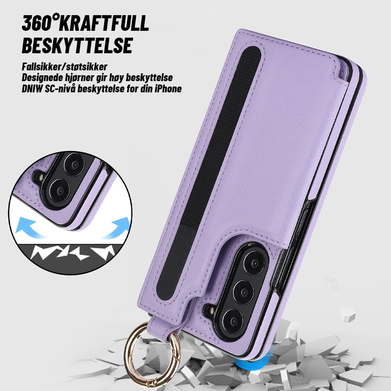 Lommebok-stil ringpenn-telefondeksel/Wallet style ring pen slot phone case