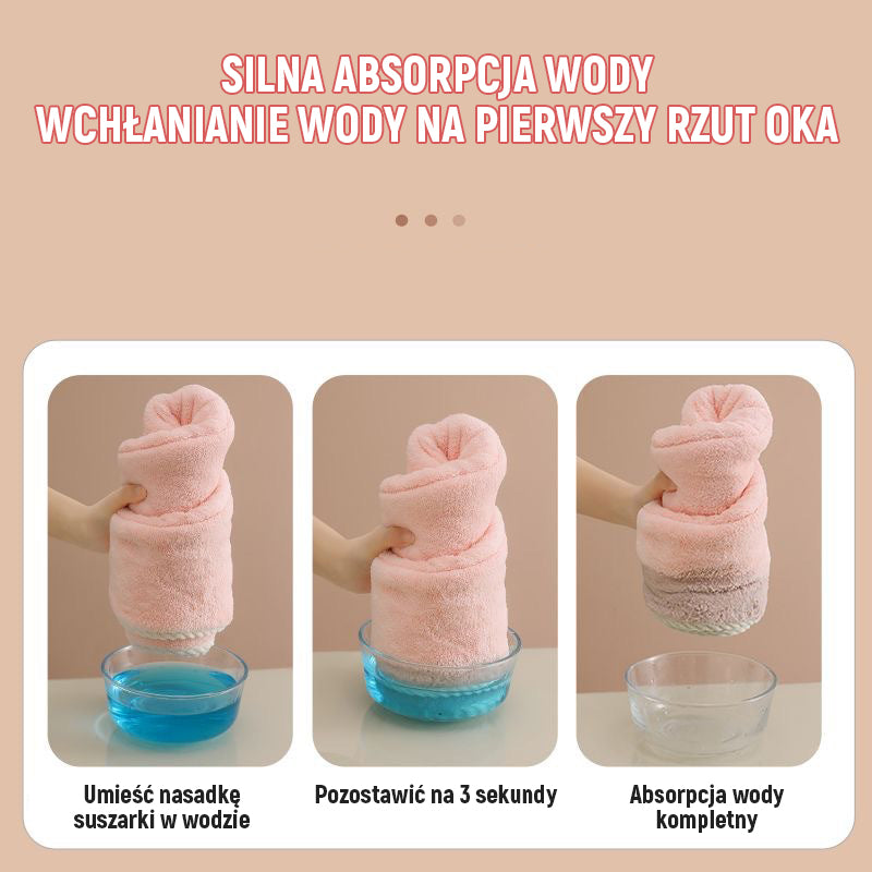 Szybkoschnący, Dwuwarstwowy Ręcznik Do Suszenia Włosów/Quick drying hair cap