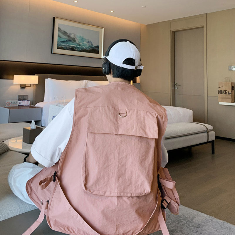 Men'S Hip Hop Multi-Pocket Vest