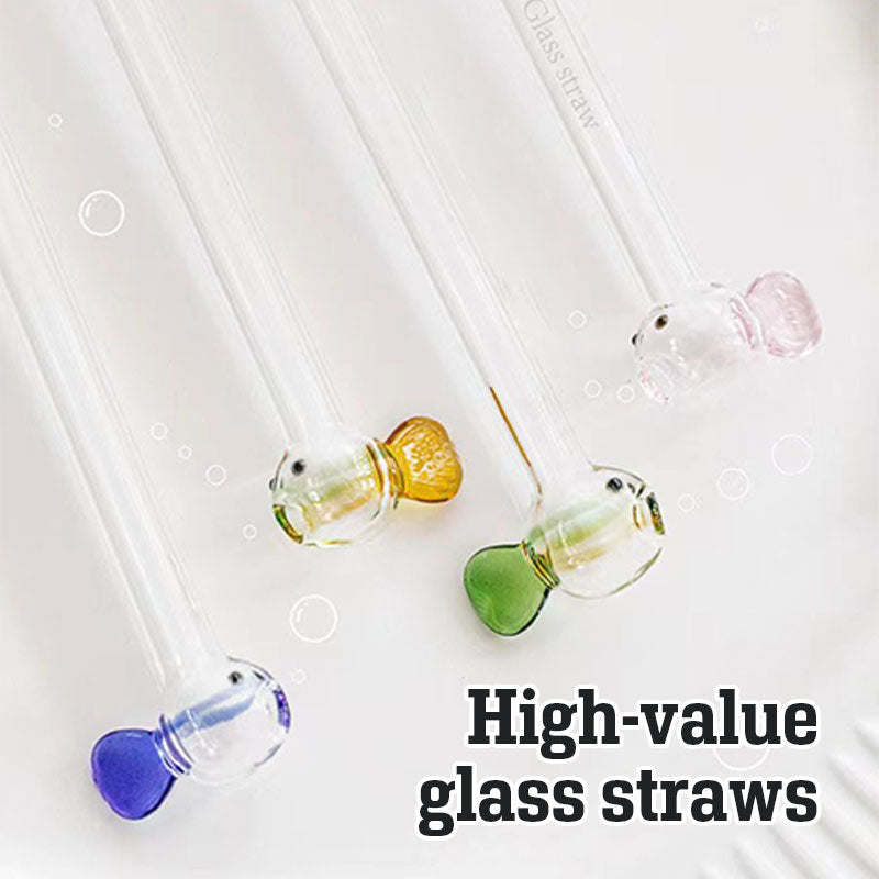 🐠Gaopeng Glass Fish Straw