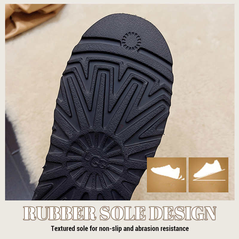 Faux Fur Lining Platform Slippers