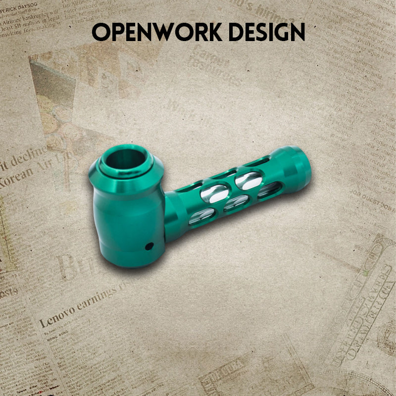 Exquisite Metal Hollowed-Out Tobacco Pipe