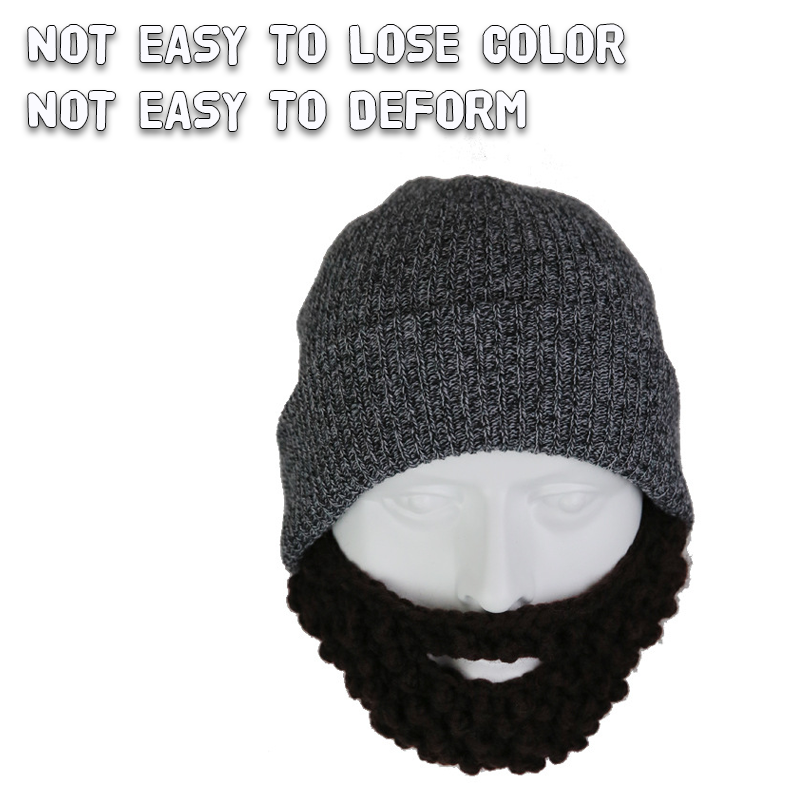 Quirky Bearded Knitted Hat