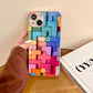 Colored Building Blocks Glass Phone Case
