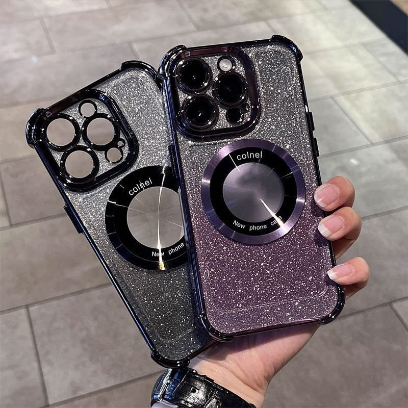 Glitter Gradient Magnetic Suction Shockproof Phone Case