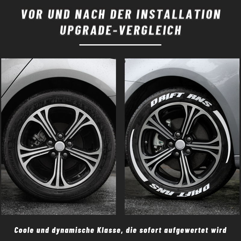 Autoreifen-Buchstabenaufkleber（5er-Pack）