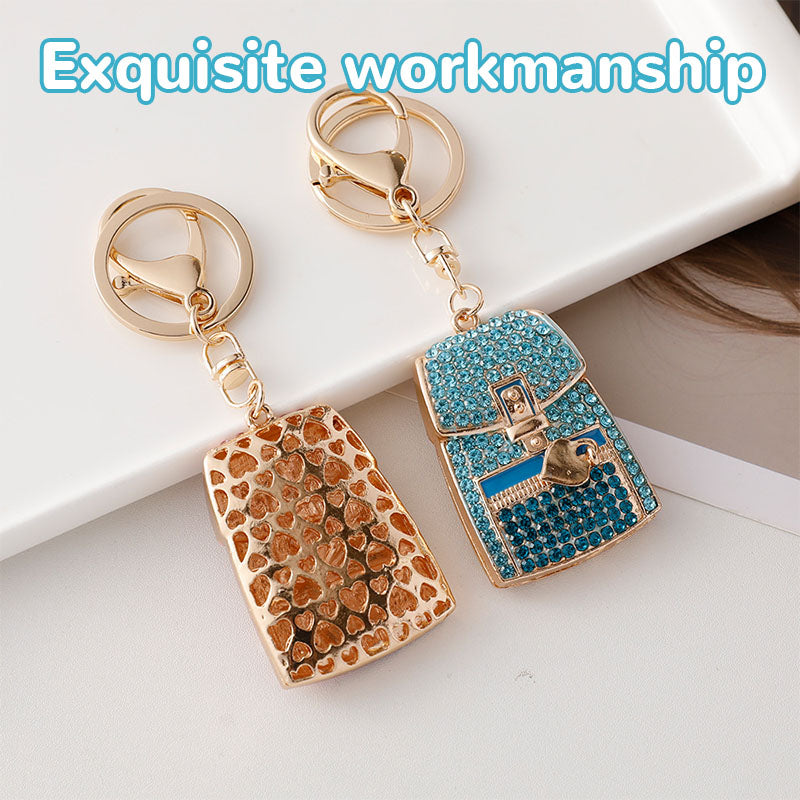Cute Diamond Backpack Keychain