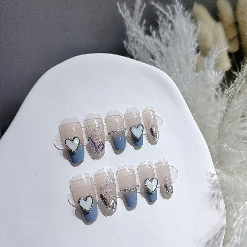 Metal Heart Nail Art