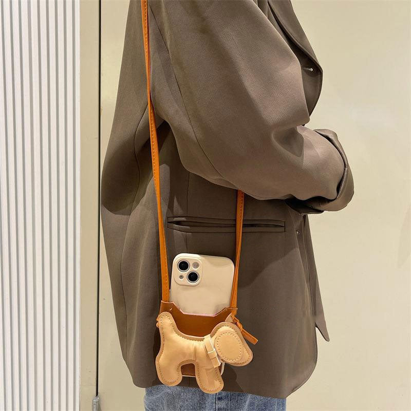 Puppy Card Holder Diagonal Phone Case