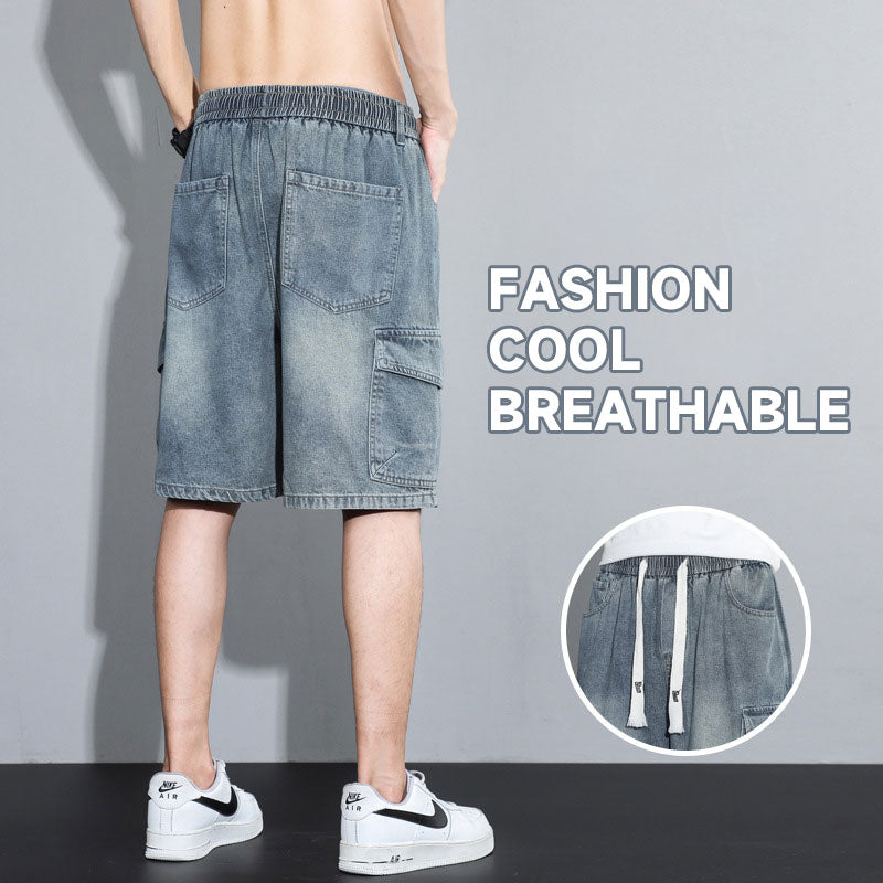 Men's Thin Loose Denim Shorts