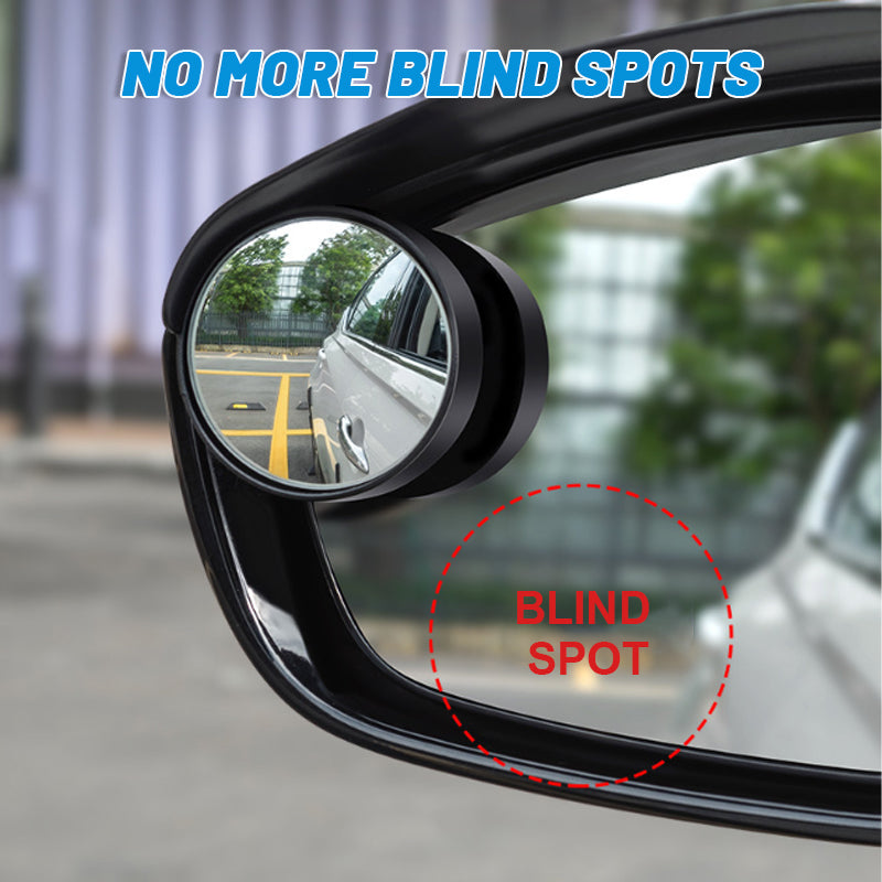 Small Round Rearview Mirror With Rain Eyebrows (1 Pair)