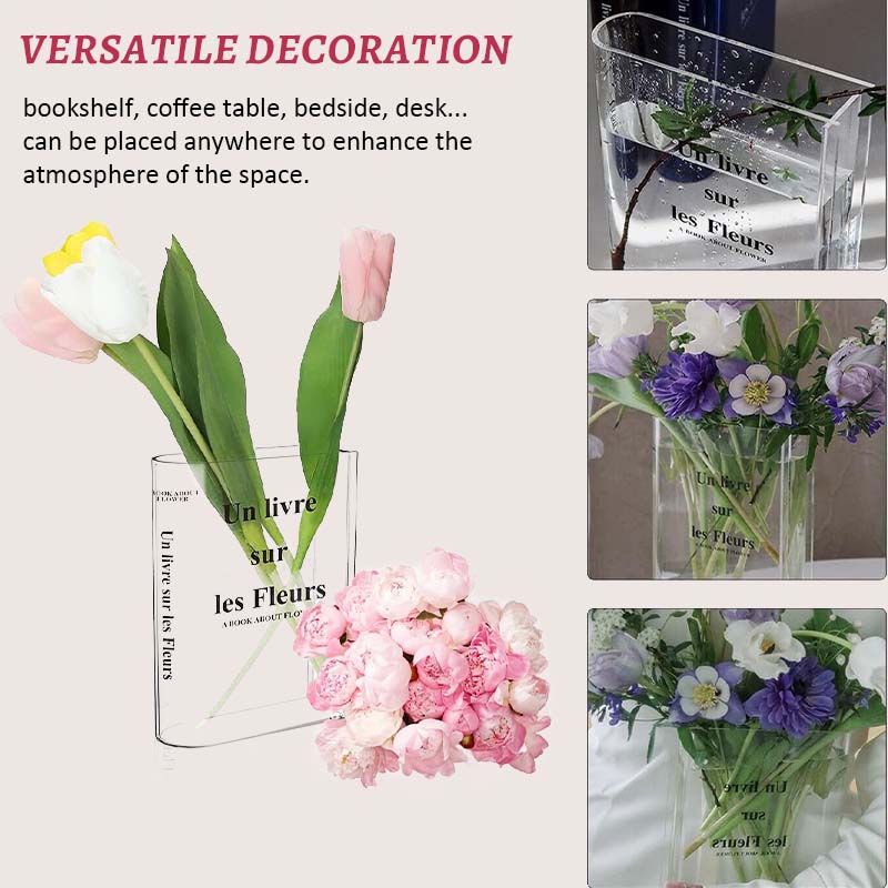 Transparent Book Vase