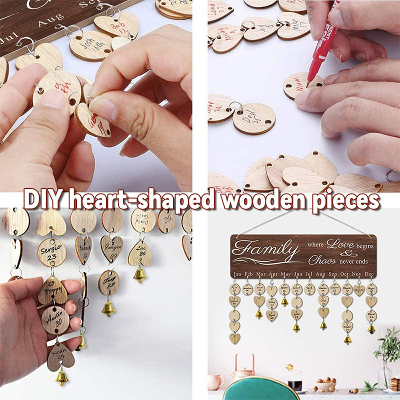 Christmas Creative Wooden Bell Calendar Pendant