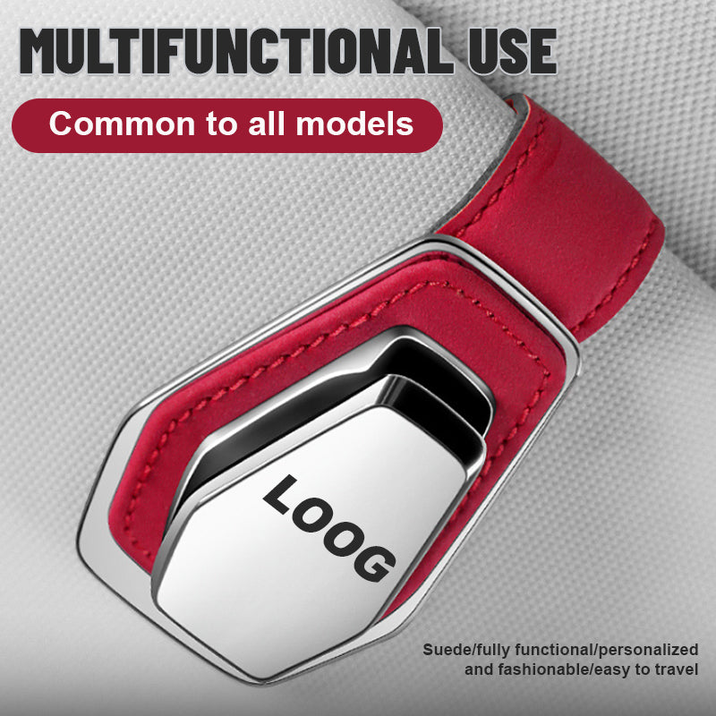 Suede Leather Glasses Clip