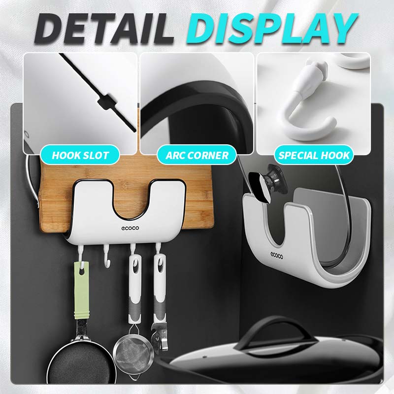 Rack for No-Punch Kitchen Pot Lids