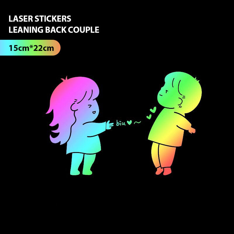 Car Reflective Door And Window Couple Stickers