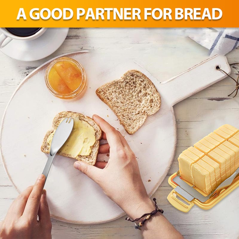 Quality Plastic Butter Keeper with Butter Cutter