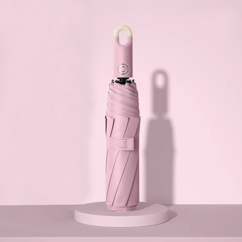 Dreifach selbstöffnender und zurückziehbarer Regenschirm mit Schnalle/Self-opening retractable buckle umbrella