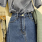 Slit Denim Skirt
