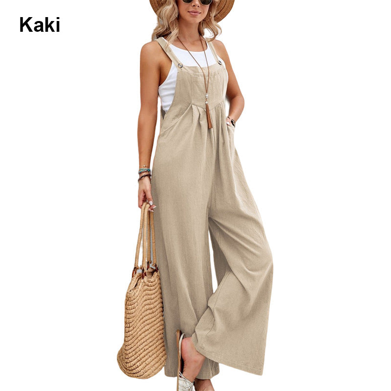 Plus Size Breda Ben Cargobyxor Jumpsuit/Plus Size Wide Leg Cargo Pants Jumpsuit