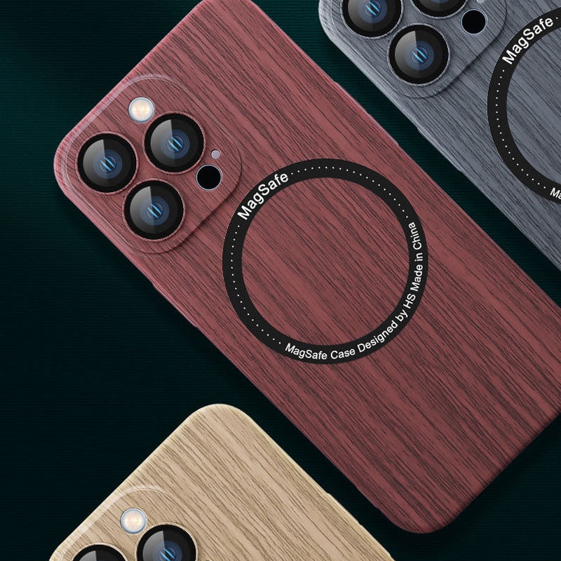 Wood Grain Magnetic Phone Case