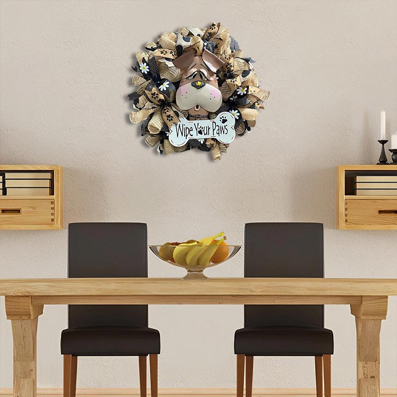 Cute Dog Garden Front Door Garland Decoration