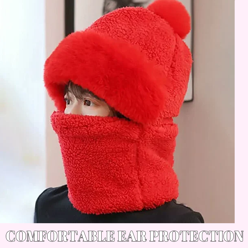 ❄️Damen Winddichter Schal Hut💙