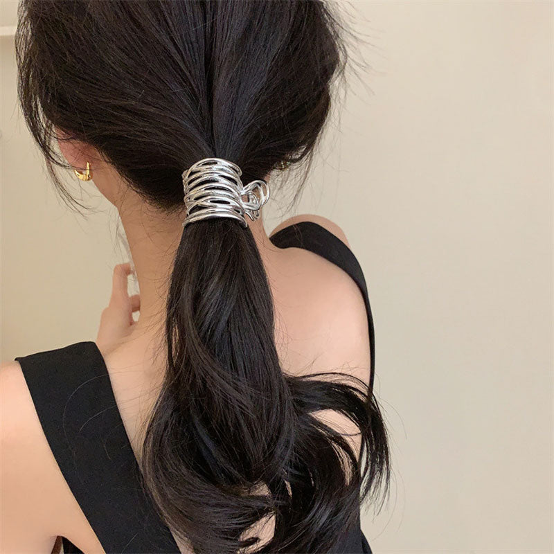Simple High Ponytail Metal Clip