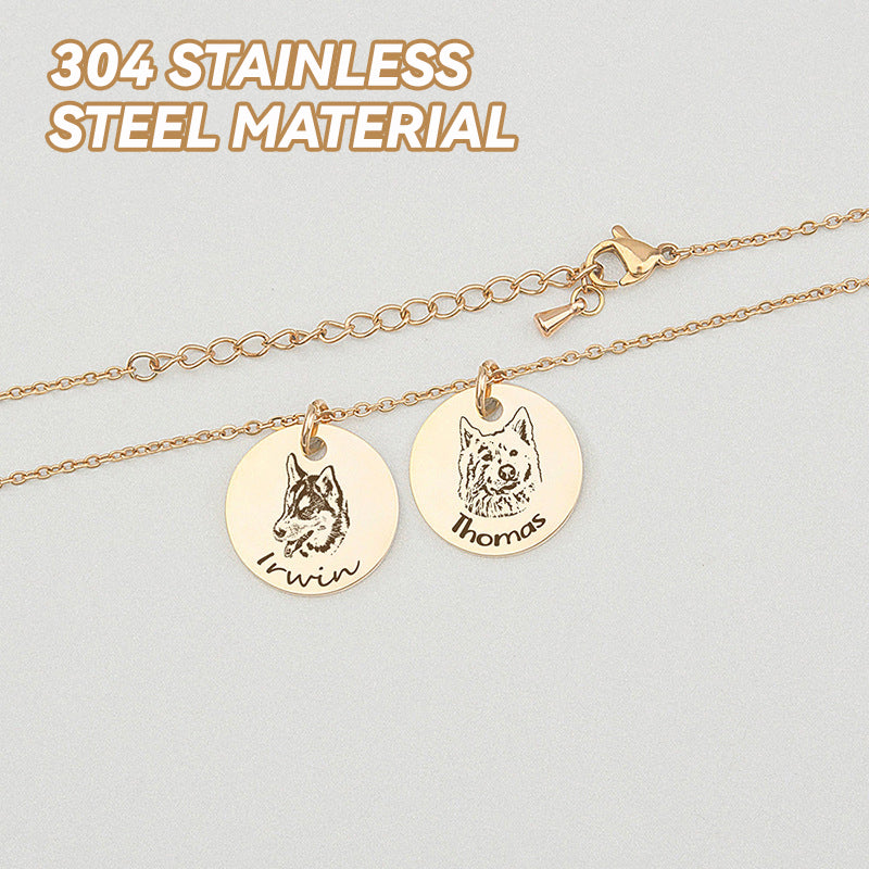 Custom Pet Portrait Necklace