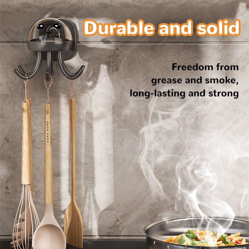 Multifunctional Six-Claw Swivel Hook Rack