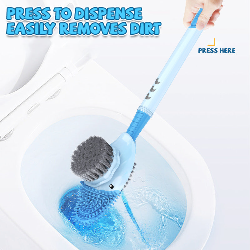 Cartoon Cute Duck Toilet Brush With Fluid