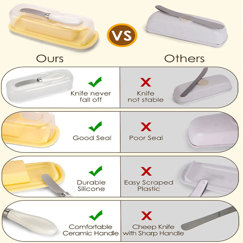 Fresh Butter Box With Lid And Knife