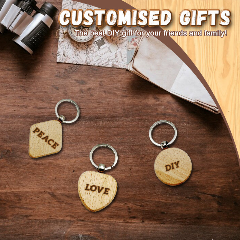 Personalized Wooden Keychain