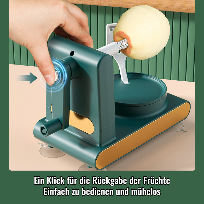 Handgekurbeltes Apfelschälgerät/Hand crank peeler