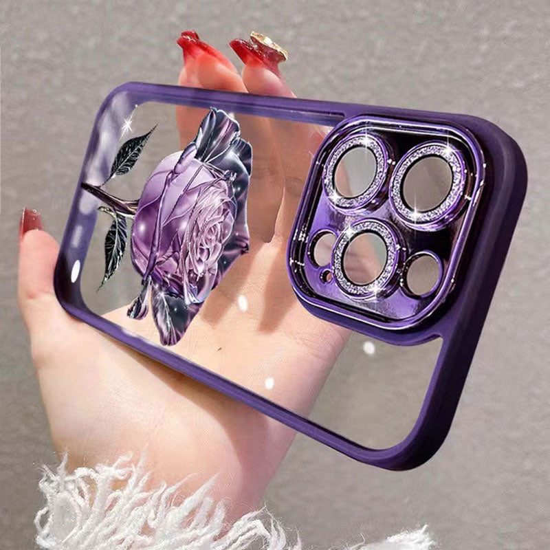 Purple Rose Transparent Phone Case