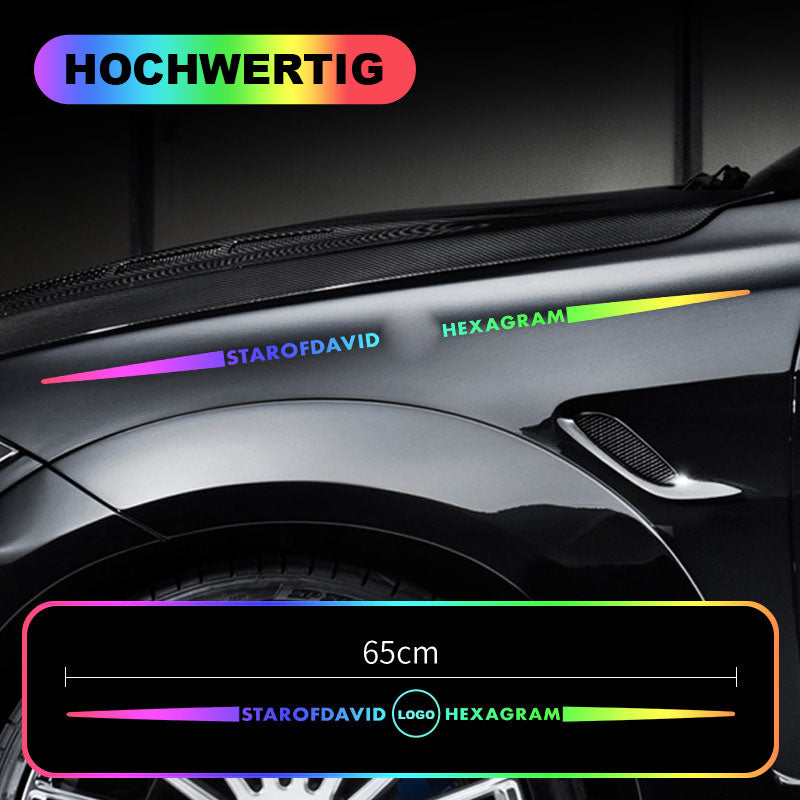 Hochreflektierender Autoaufkleber für die Motorhaube