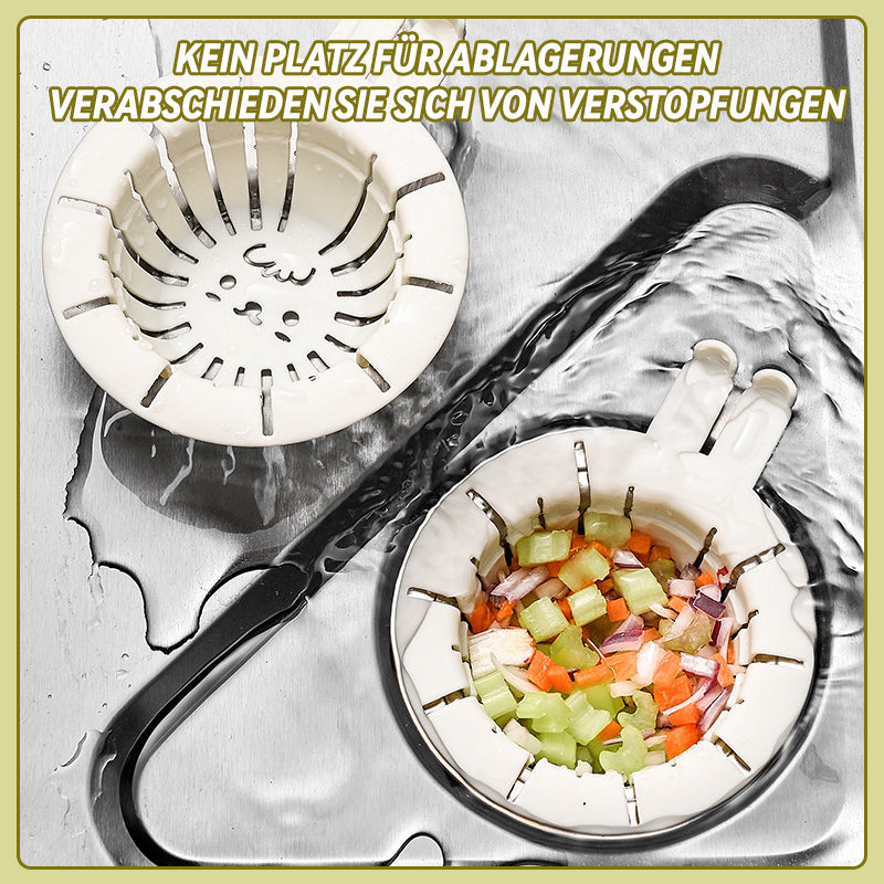 Anhebbarer Spülbecken-Siebkorb mit Hasenohren/kitchen sink strainer basket